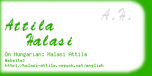 attila halasi business card